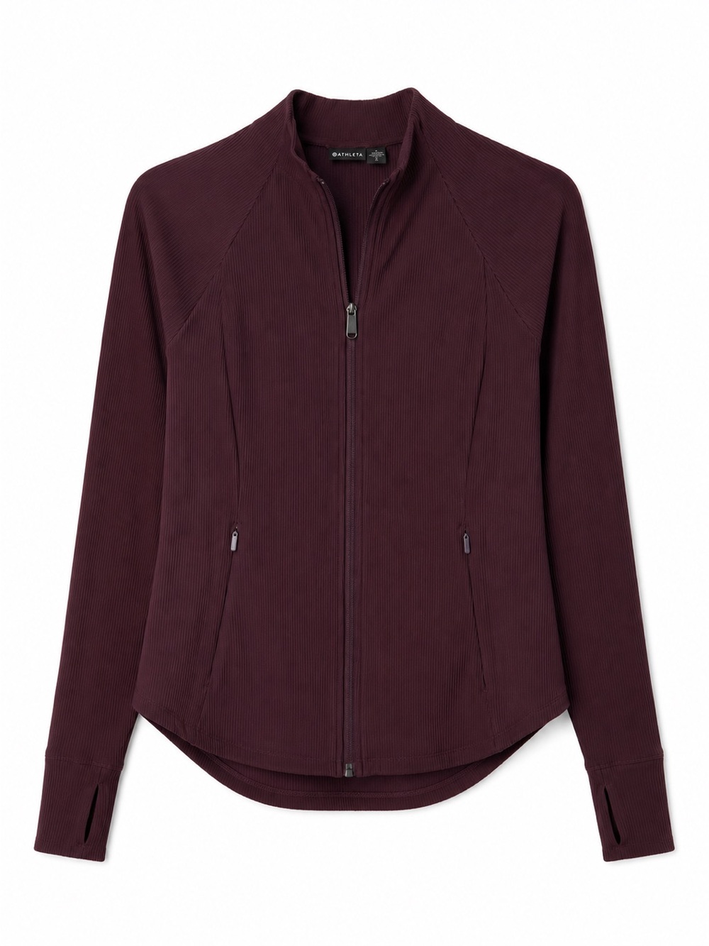 Athleta Deep Burgundy Full-Zip Utility Jacket